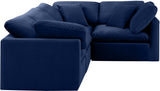 Indulge Navy Velvet Modular Sectional 147Navy-Sec4C Meridian Furniture