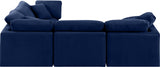 Indulge Navy Velvet Modular Sectional 147Navy-Sec4C Meridian Furniture