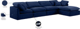 Indulge Navy Velvet Modular Sectional 147Navy-Sec5A Meridian Furniture