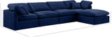 Indulge Navy Velvet Modular Sectional 147Navy-Sec5A Meridian Furniture