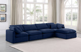 Indulge Navy Velvet Modular Sectional 147Navy-Sec5A Meridian Furniture