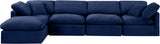 Indulge Navy Velvet Modular Sectional 147Navy-Sec5A Meridian Furniture