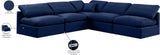 Indulge Navy Velvet Modular Sectional 147Navy-Sec5B Meridian Furniture