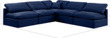 Indulge Navy Velvet Modular Sectional 147Navy-Sec5B Meridian Furniture