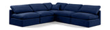 Indulge Navy Velvet Modular Sectional 147Navy-Sec5B Meridian Furniture