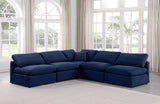 Indulge Navy Velvet Modular Sectional 147Navy-Sec5B Meridian Furniture