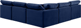 Indulge Navy Velvet Modular Sectional 147Navy-Sec5B Meridian Furniture