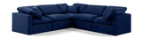 Indulge Navy Velvet Modular Sectional 147Navy-Sec5C Meridian Furniture