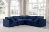 Indulge Navy Velvet Modular Sectional 147Navy-Sec5C Meridian Furniture