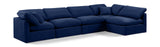 Indulge Navy Velvet Modular Sectional 147Navy-Sec5D Meridian Furniture