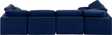 Indulge Navy Velvet Modular Sectional 147Navy-Sec5D Meridian Furniture