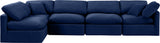 Indulge Navy Velvet Modular Sectional 147Navy-Sec5D Meridian Furniture