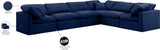 Indulge Navy Velvet Modular Sectional 147Navy-Sec6A Meridian Furniture