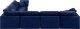 Indulge Navy Velvet Modular Sectional 147Navy-Sec6A Meridian Furniture