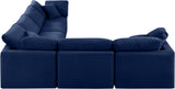 Indulge Navy Velvet Modular Sectional 147Navy-Sec6A Meridian Furniture