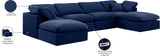 Indulge Navy Velvet Modular Sectional 147Navy-Sec6B Meridian Furniture