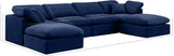 Indulge Navy Velvet Modular Sectional 147Navy-Sec6B Meridian Furniture