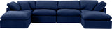 Indulge Navy Velvet Modular Sectional 147Navy-Sec6B Meridian Furniture