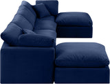 Indulge Navy Velvet Modular Sectional 147Navy-Sec6B Meridian Furniture