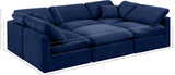 Indulge Navy Velvet Modular Sectional 147Navy-Sec6C Meridian Furniture