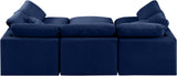 Indulge Navy Velvet Modular Sectional 147Navy-Sec6C Meridian Furniture