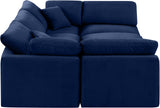 Indulge Navy Velvet Modular Sectional 147Navy-Sec6C Meridian Furniture