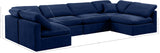 Indulge Navy Velvet Modular Sectional 147Navy-Sec6D Meridian Furniture