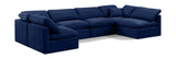 Indulge Navy Velvet Modular Sectional 147Navy-Sec6D Meridian Furniture