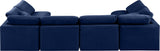 Indulge Navy Velvet Modular Sectional 147Navy-Sec6D Meridian Furniture