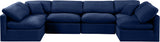 Indulge Navy Velvet Modular Sectional 147Navy-Sec6D Meridian Furniture