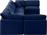 Indulge Navy Velvet Modular Sectional 147Navy-Sec6D Meridian Furniture