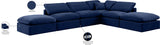 Indulge Navy Velvet Modular Sectional 147Navy-Sec6E Meridian Furniture