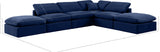 Indulge Navy Velvet Modular Sectional 147Navy-Sec6E Meridian Furniture