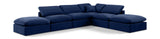 Indulge Navy Velvet Modular Sectional 147Navy-Sec6E Meridian Furniture