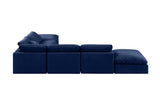 Indulge Navy Velvet Modular Sectional 147Navy-Sec6E Meridian Furniture