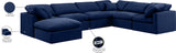 Indulge Navy Velvet Modular Sectional 147Navy-Sec7A Meridian Furniture