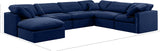 Indulge Navy Velvet Modular Sectional 147Navy-Sec7A Meridian Furniture