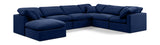 Indulge Navy Velvet Modular Sectional 147Navy-Sec7A Meridian Furniture