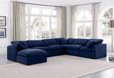 Indulge Navy Velvet Modular Sectional 147Navy-Sec7A Meridian Furniture