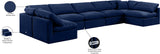 Indulge Navy Velvet Modular Sectional 147Navy-Sec7B Meridian Furniture