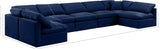 Indulge Navy Velvet Modular Sectional 147Navy-Sec7B Meridian Furniture