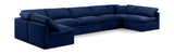 Indulge Navy Velvet Modular Sectional 147Navy-Sec7B Meridian Furniture