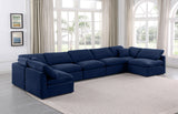 Indulge Navy Velvet Modular Sectional 147Navy-Sec7B Meridian Furniture