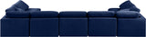 Indulge Navy Velvet Modular Sectional 147Navy-Sec7B Meridian Furniture