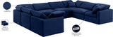 Indulge Navy Velvet Modular Sectional 147Navy-Sec8A Meridian Furniture