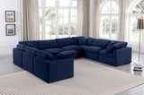 Indulge Navy Velvet Modular Sectional 147Navy-Sec8A Meridian Furniture