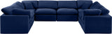 Indulge Navy Velvet Modular Sectional 147Navy-Sec8A Meridian Furniture