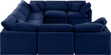 Indulge Navy Velvet Modular Sectional 147Navy-Sec8A Meridian Furniture