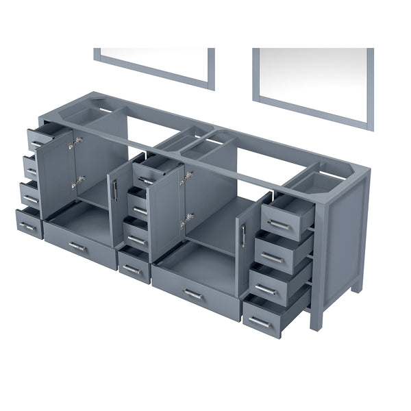 English Elm Dark Grey Double Bath Vanity 84" W X 22" D With Two Stylish Mirrors For Elegant Bathroom Upgrade B2731S00564