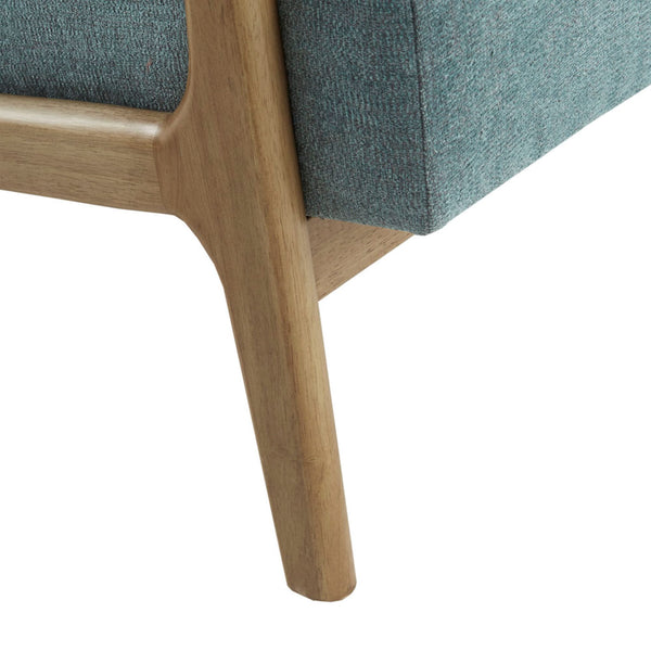 JLA Home INK+IVY - Mid-Century solid wood accent armchair with plush upholstery, ergonomic curved arms and timeless minimalist style Teal II100-0434
